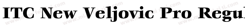 ITC New Veljovic Pro Regular字体转换